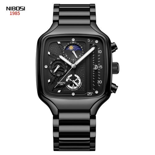 NIBOSI 2573 — Square Chrono Men's Watch