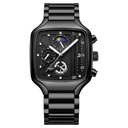 NIBOSI 2573 — Square Chrono Men's Watch