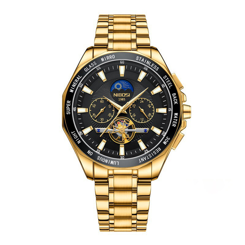 NIBOSI 2580 Tourbillon Watch — Luxury Chronograph for Men