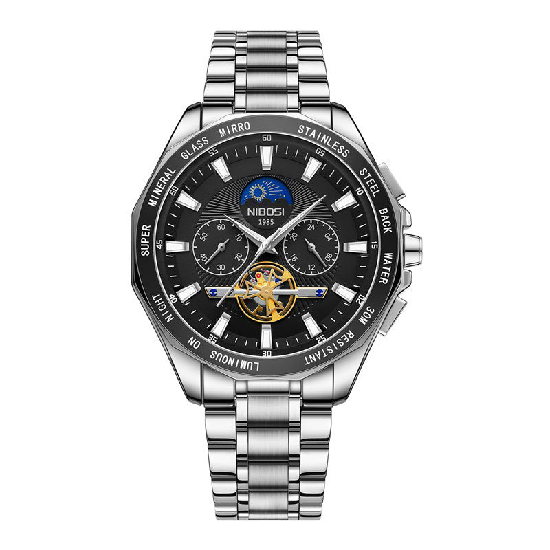 NIBOSI 2580 Tourbillon Watch — Luxury Chronograph for Men