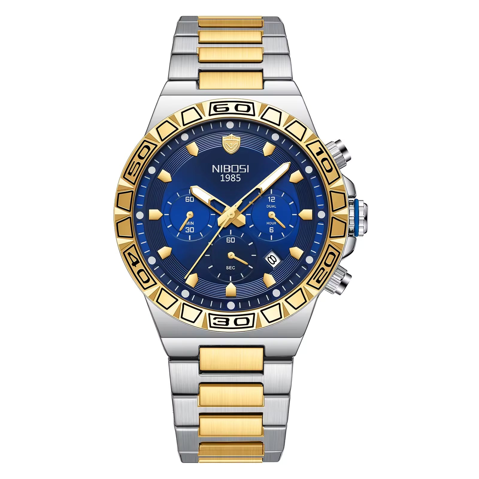 NIBOSI 2661 Golden Vanguard Chronograph