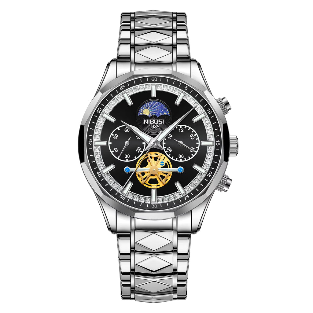 NIBOSI 2656 — Monarch Moonphase Quartz Watch