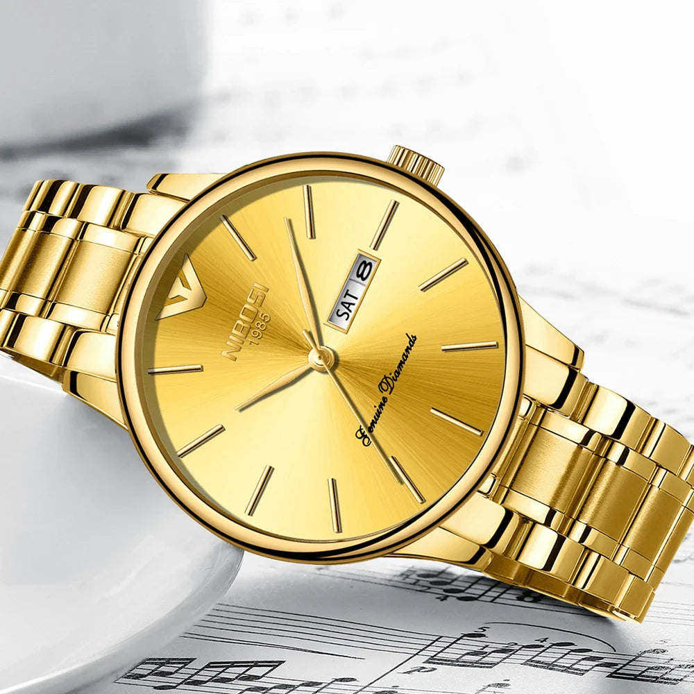 NIBOSI 2332 — Diamond Series Day-Date Watch