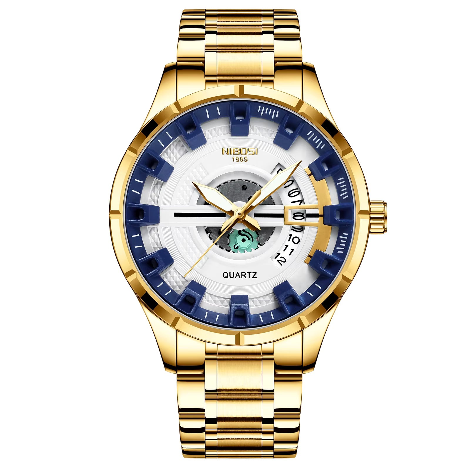 NIBOSI 2383 — Industrial Skeleton Quartz Watch