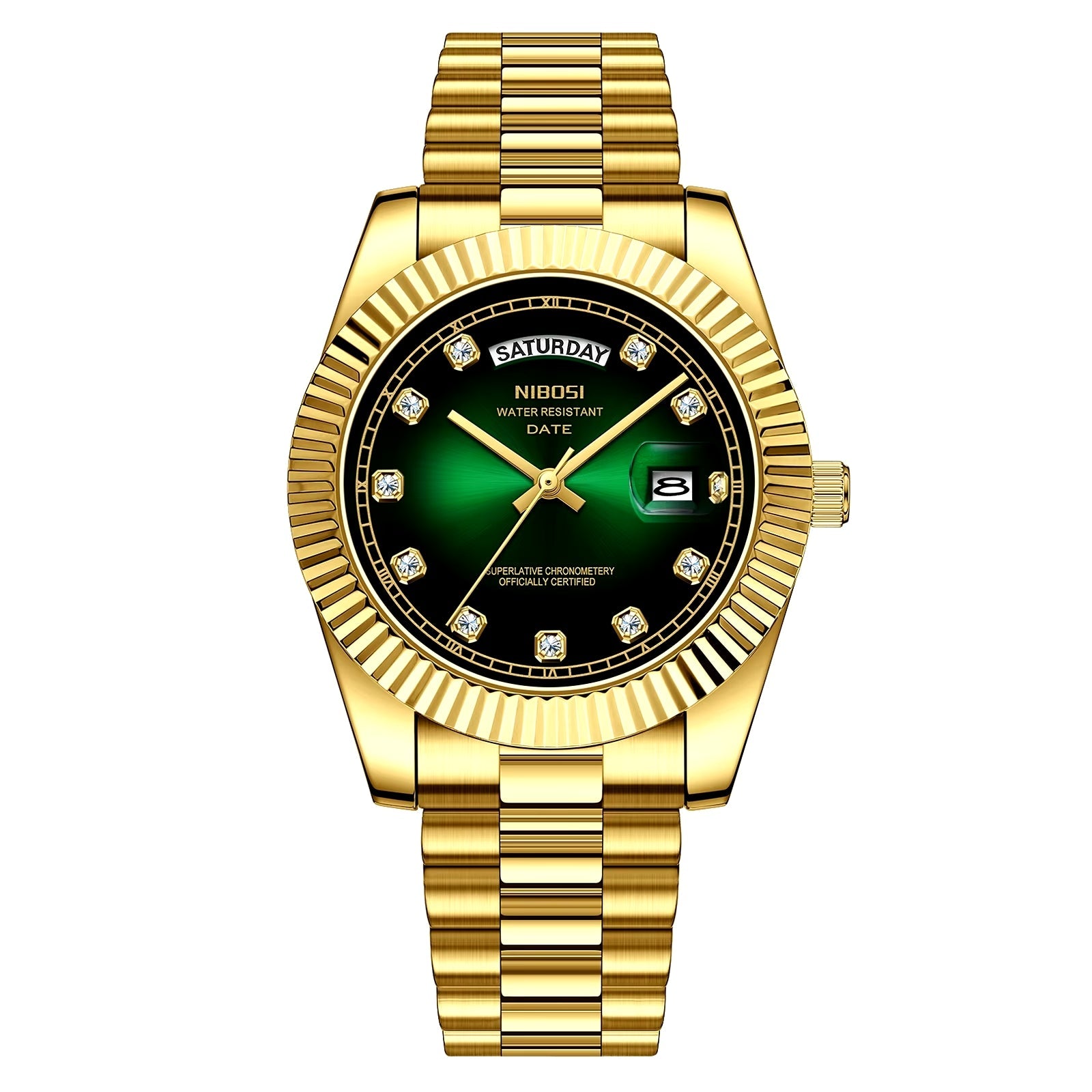 NIBOSI 2627 — Diamond Scale Quartz Watch