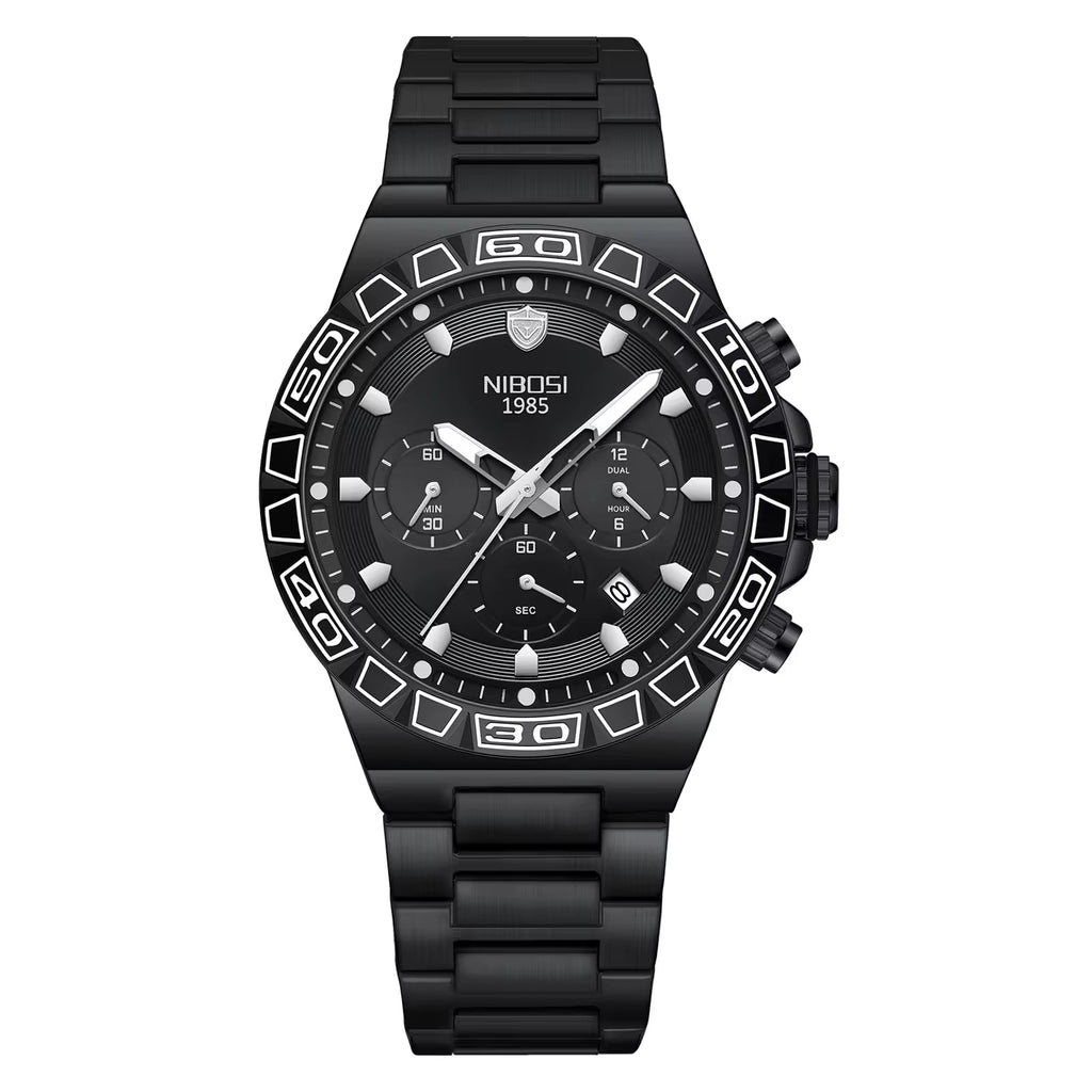 NIBOSI 2661 Golden Vanguard Chronograph