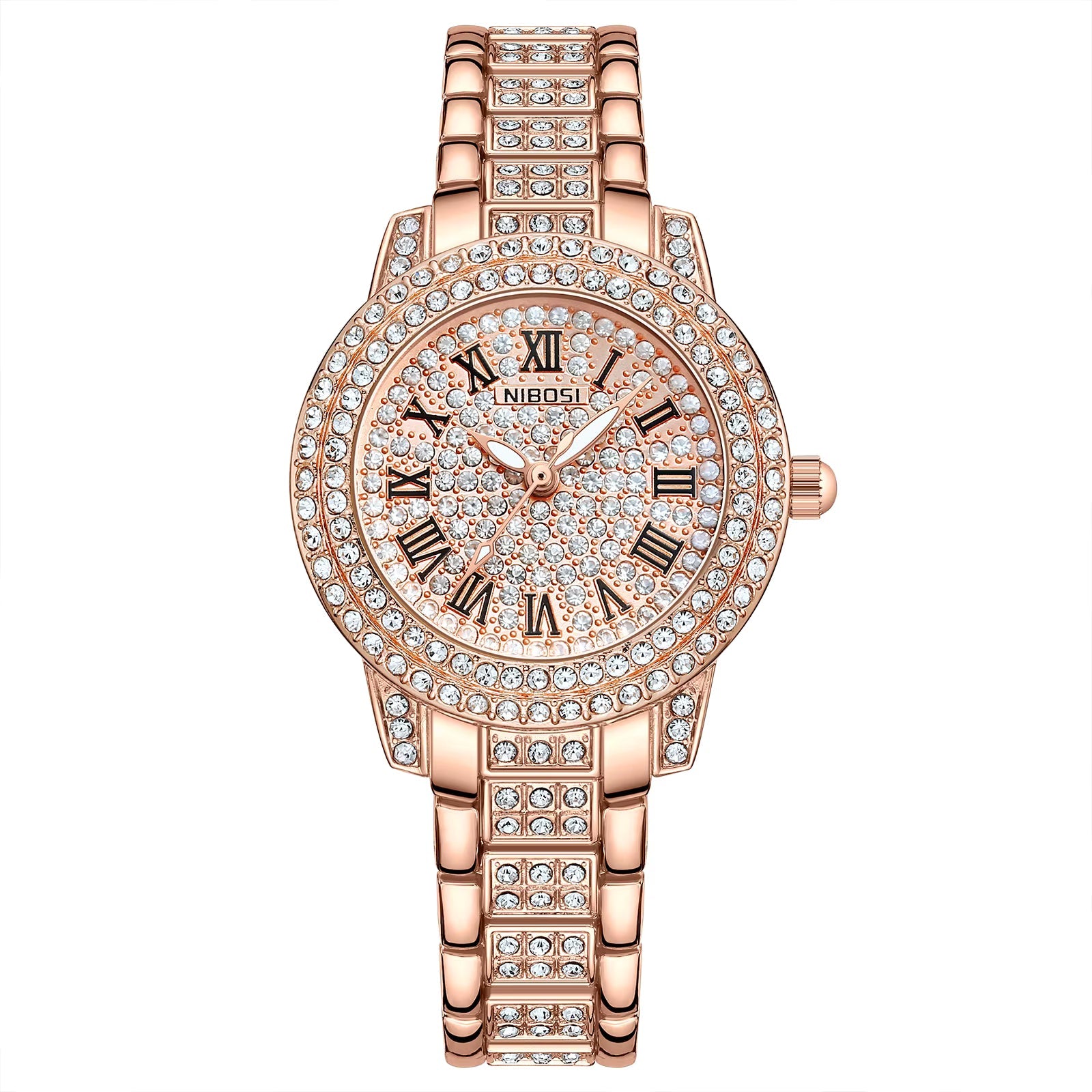 NIBOSI 2552 — Rose Sparkle Women's Watch