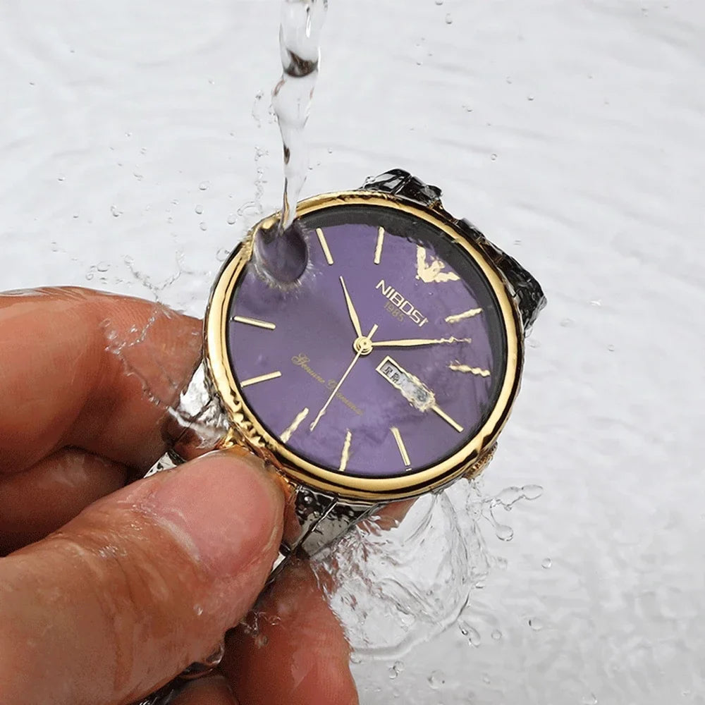 NIBOSI 2332 — Diamond Series Day-Date Watch