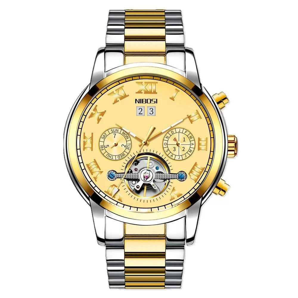 NIBOSI 2307 — Imperial Automatic Open-Heart Watch