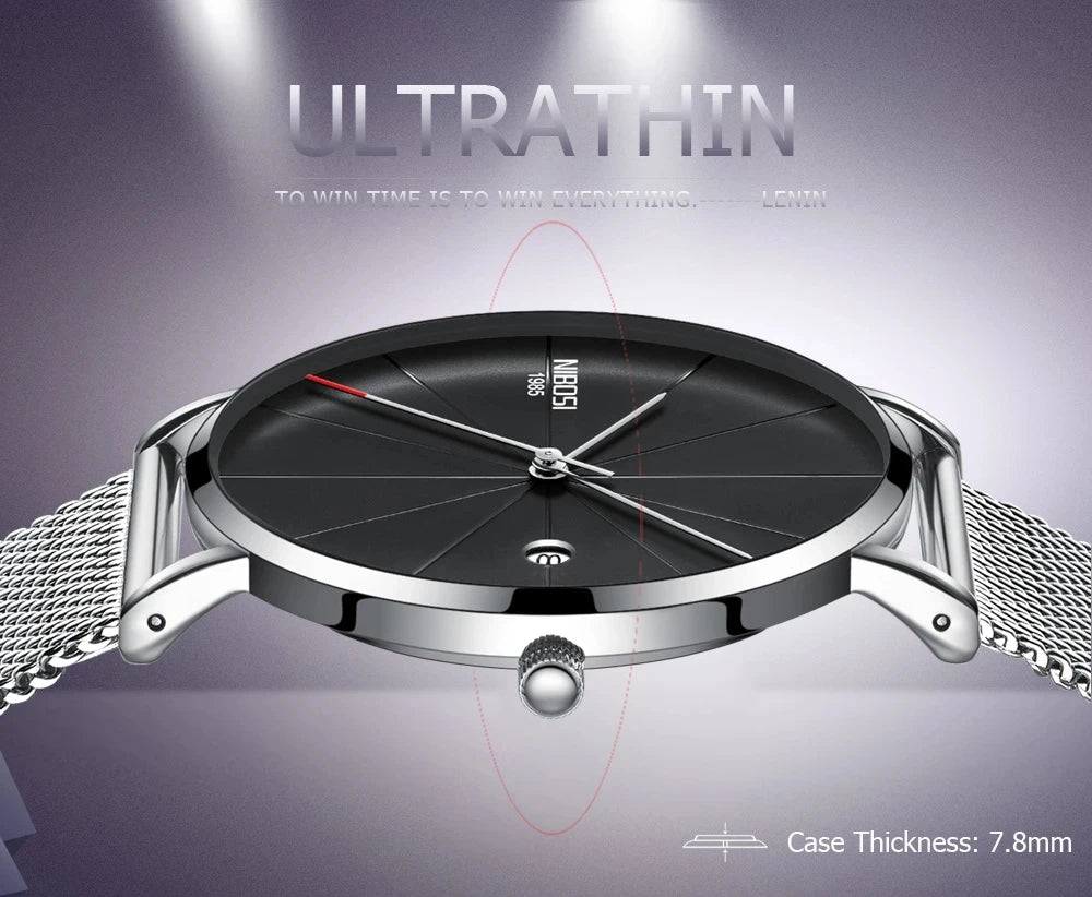NIBOSI 2321 — Ultra Slim Executive Watch