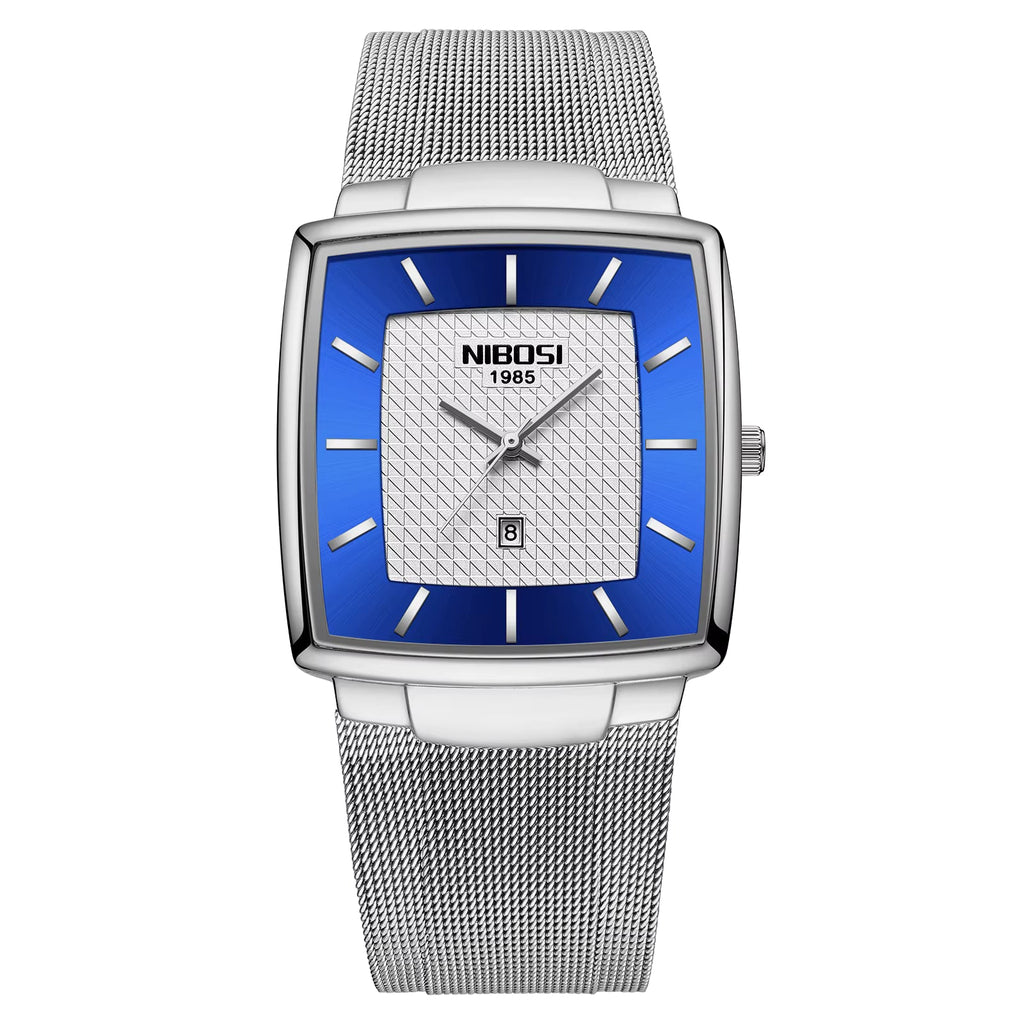 NIBOSI 2613 — Modern Square Mesh Watch