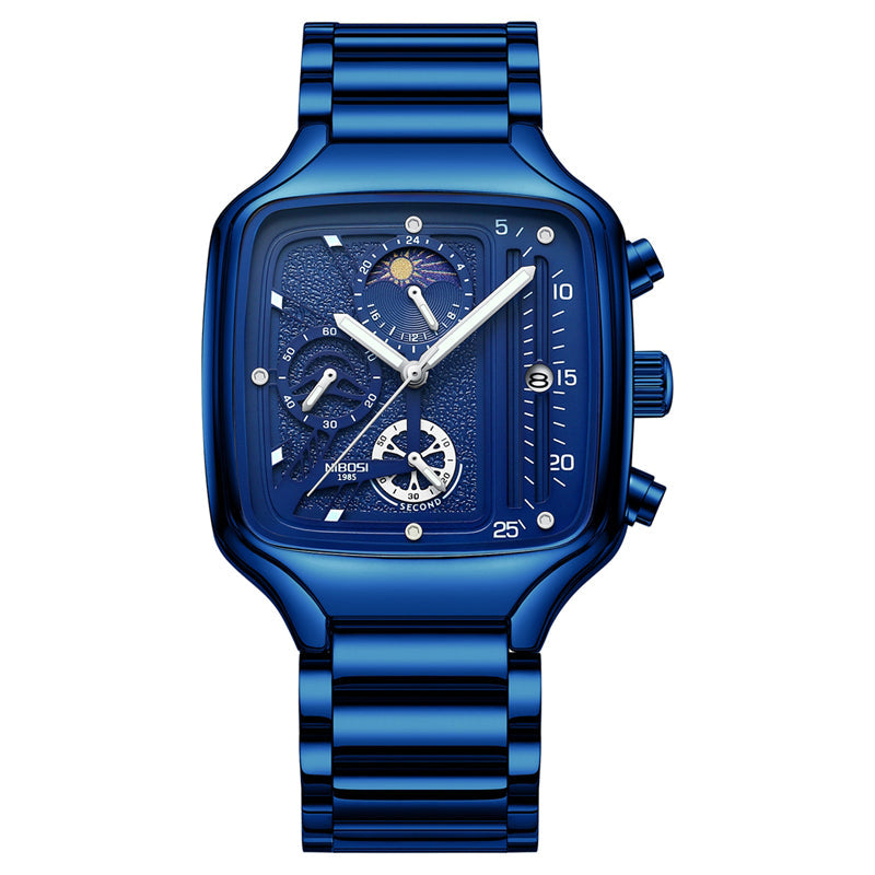 NIBOSI 2573 — Square Chrono Men's Watch