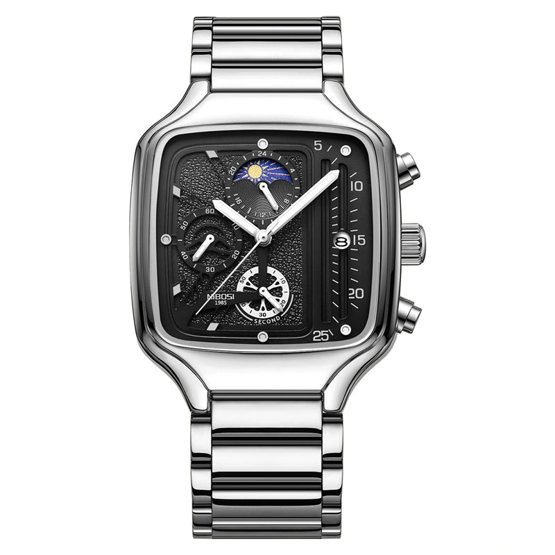 NIBOSI 2573 — Square Chrono Men's Watch