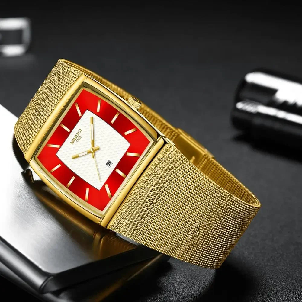 NIBOSI 2376 — Elegant Square Quartz Watch