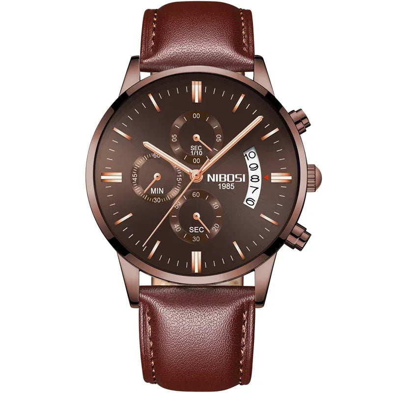 NIBOSI 2309 — Luxury Quartz Chronograph Waterproof Watch