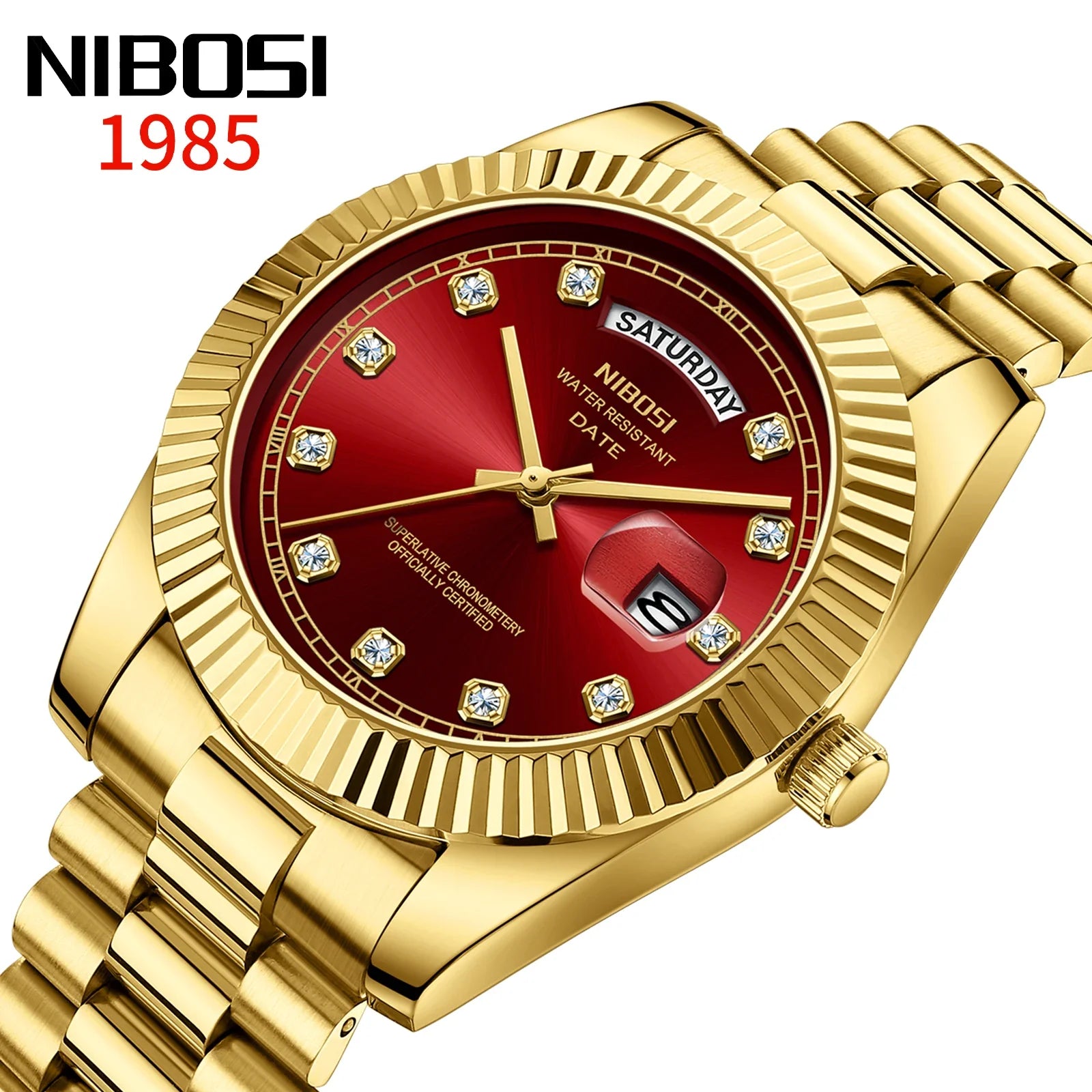 NIBOSI 2627 — Diamond Scale Quartz Watch