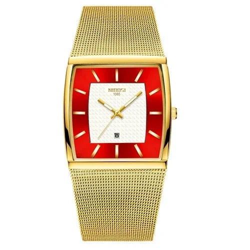 NIBOSI 2376 — Elegant Square Quartz Watch