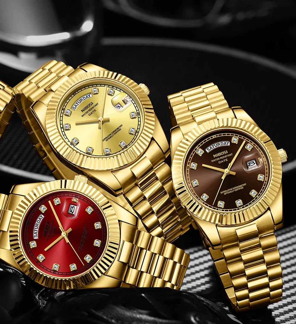 NIBOSI 2627 — Diamond Scale Quartz Watch
