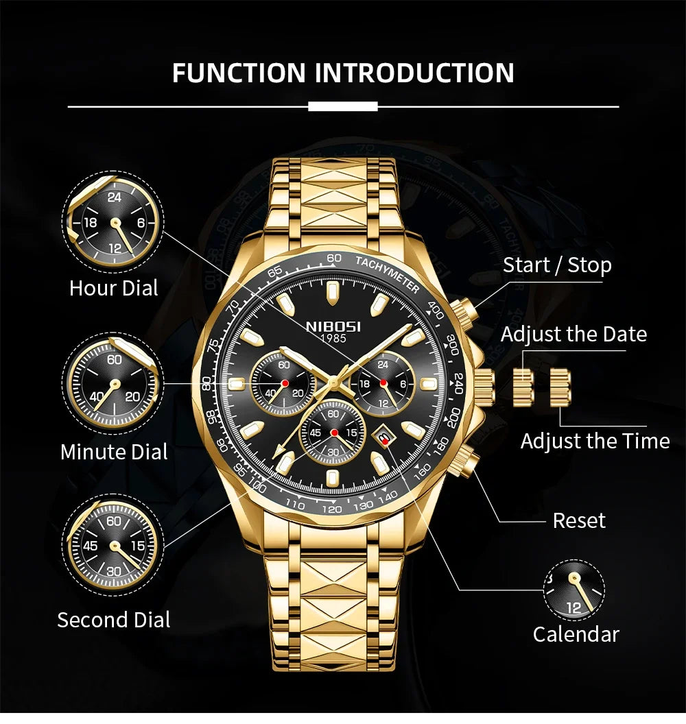 NIBOSI 2611 — Precision Chronograph