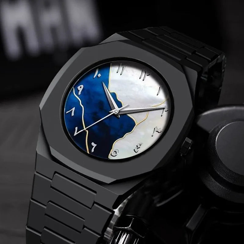 NIBOSI 2707 — Abstract Dial Black Watch