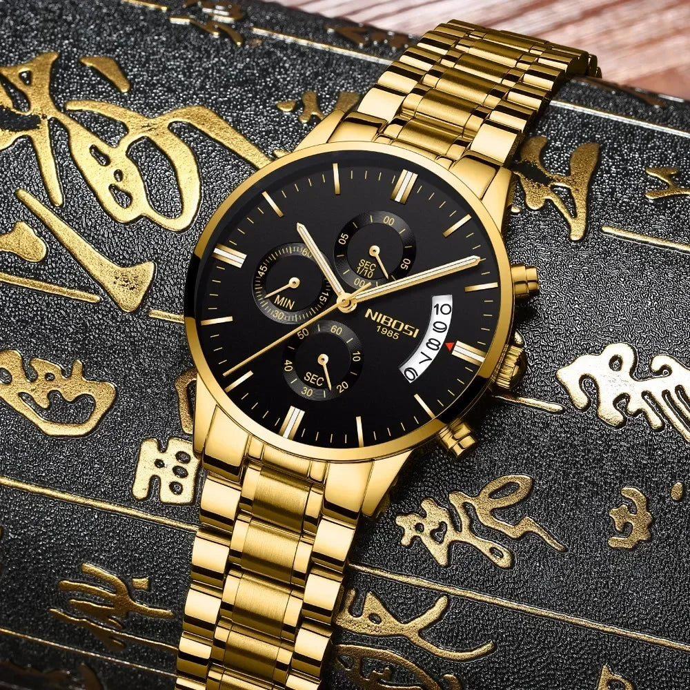 NIBOSI 2309 — Luxury Quartz Chronograph Waterproof Watch