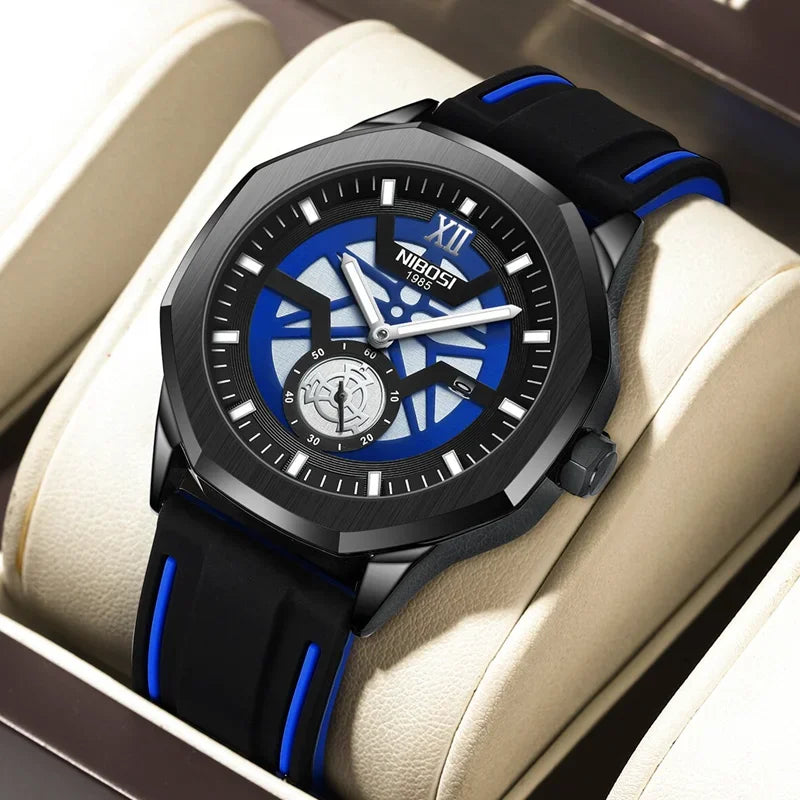 NIBOSI 2518 — Steel Mesh Sport 43MM Watch