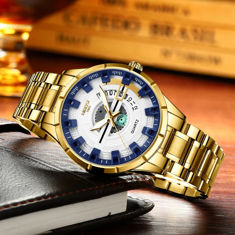 NIBOSI 2383 — Industrial Skeleton Quartz Watch