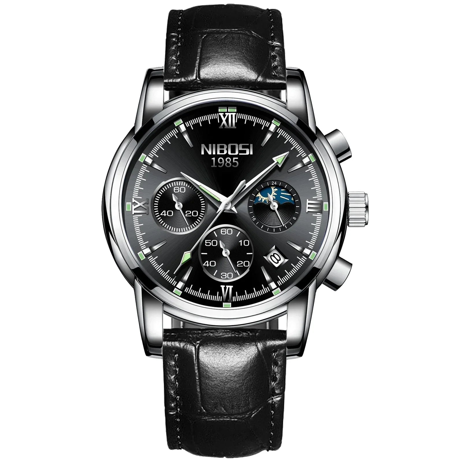 NIBOSI 2516 — Titan Edge Calendar Watch