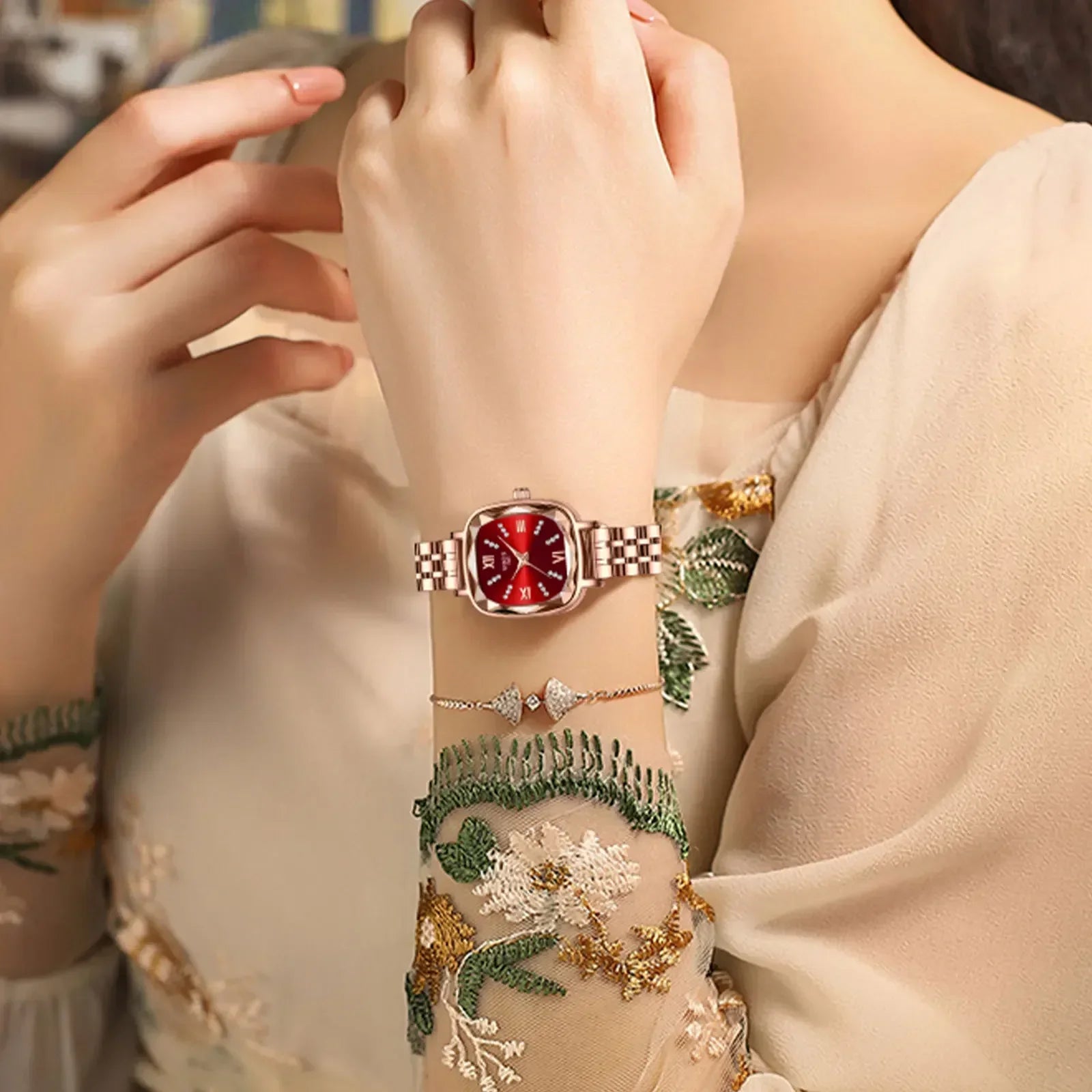 NIBOSI 2535 — Crystal Frame Watch