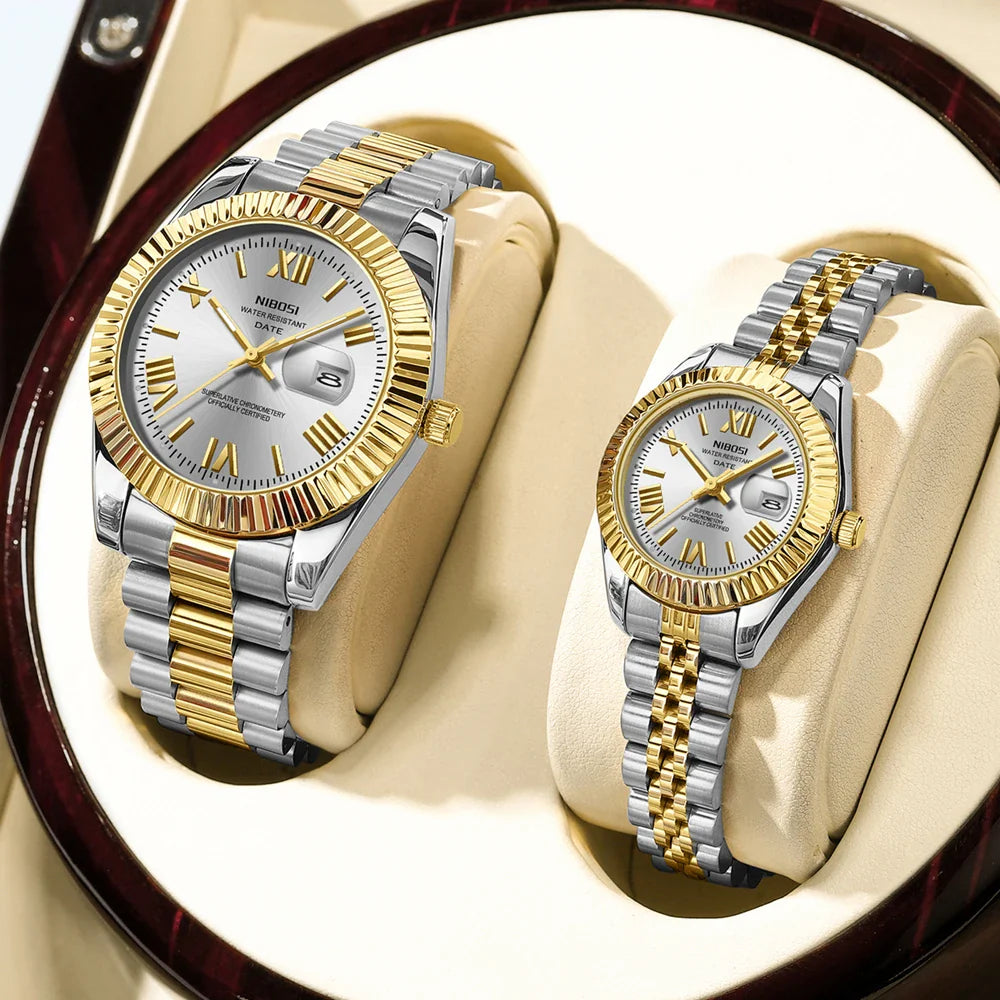 NIBOSI 2678 — Classic Couple Watches