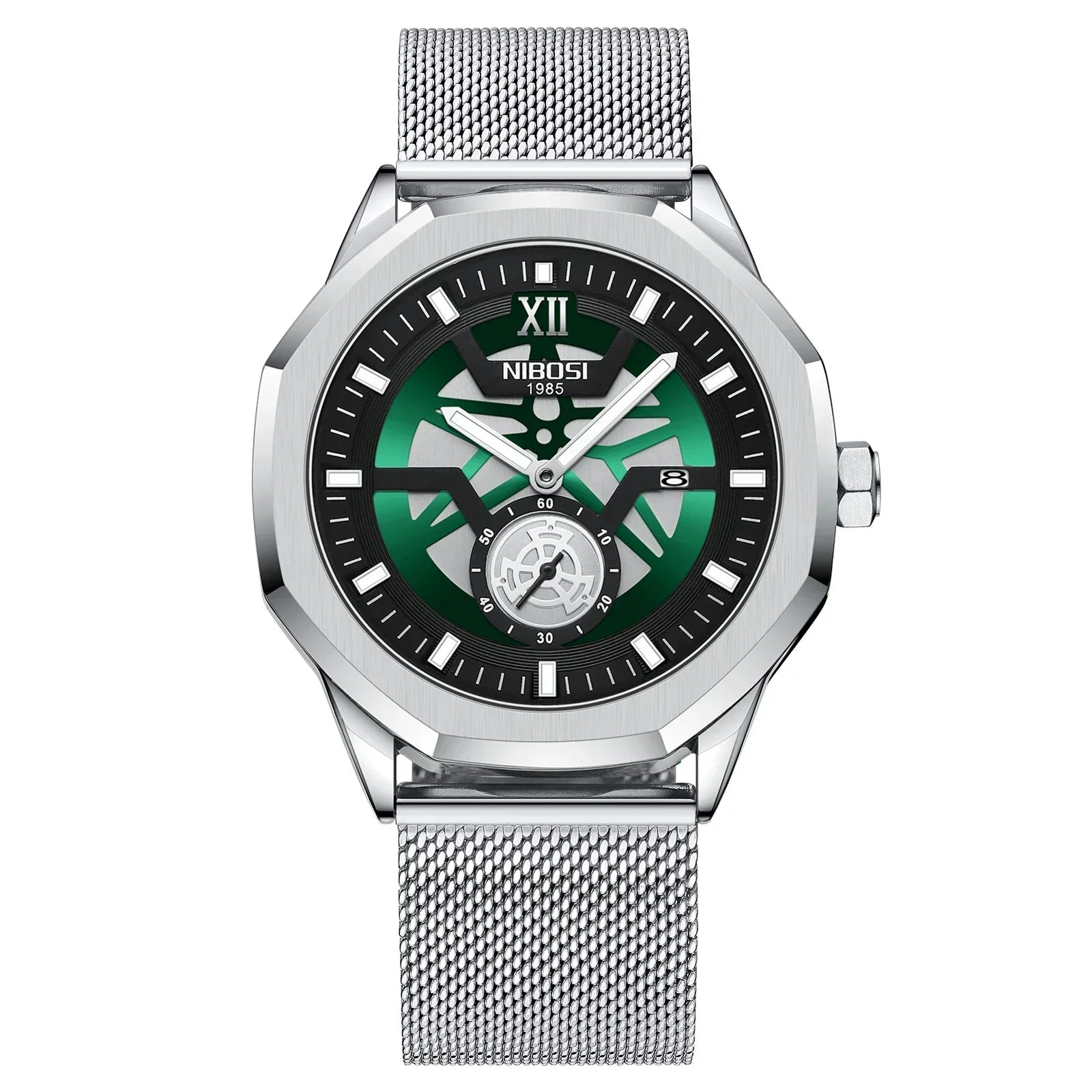 NIBOSI 2518 — Steel Mesh Sport 43MM Watch