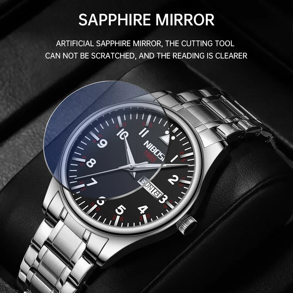 NIBOSI 2571 — Urban Day-Date Classic Watch