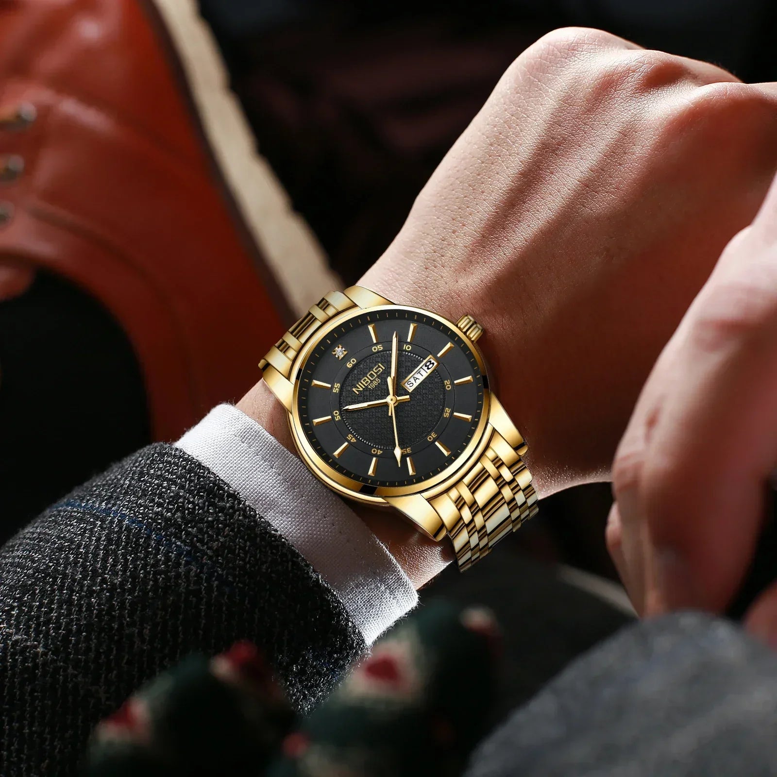NIBOSI 2381 — Timeless Minimalist Steel Watch