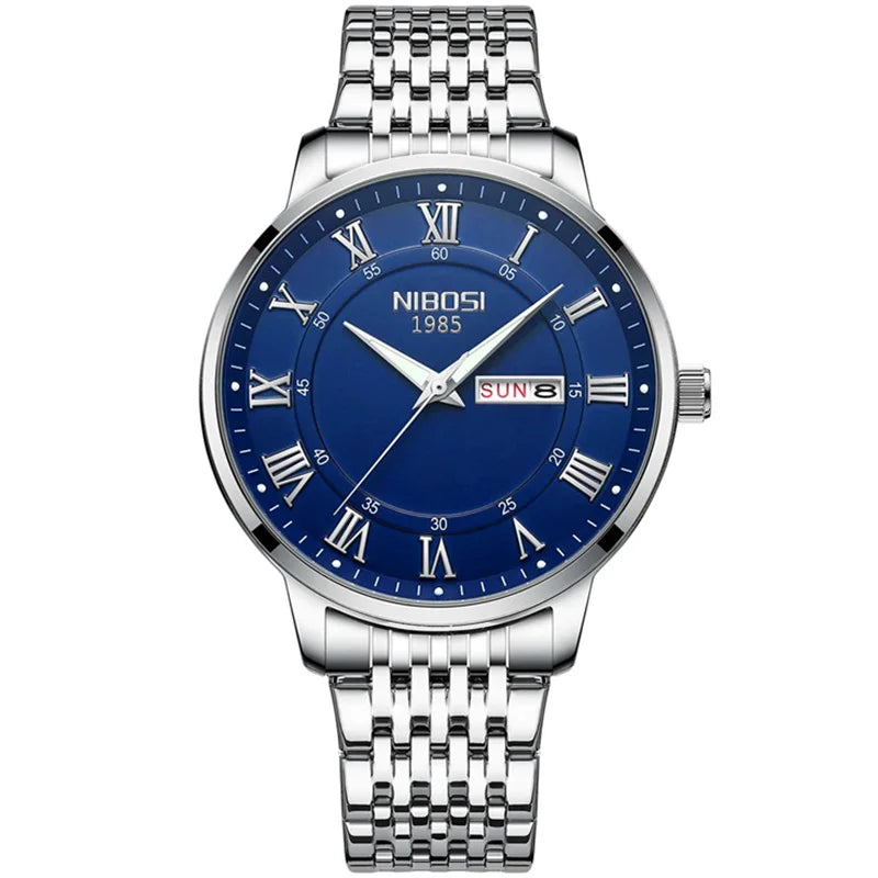 NIBOSI 2381 — Timeless Minimalist Steel Watch