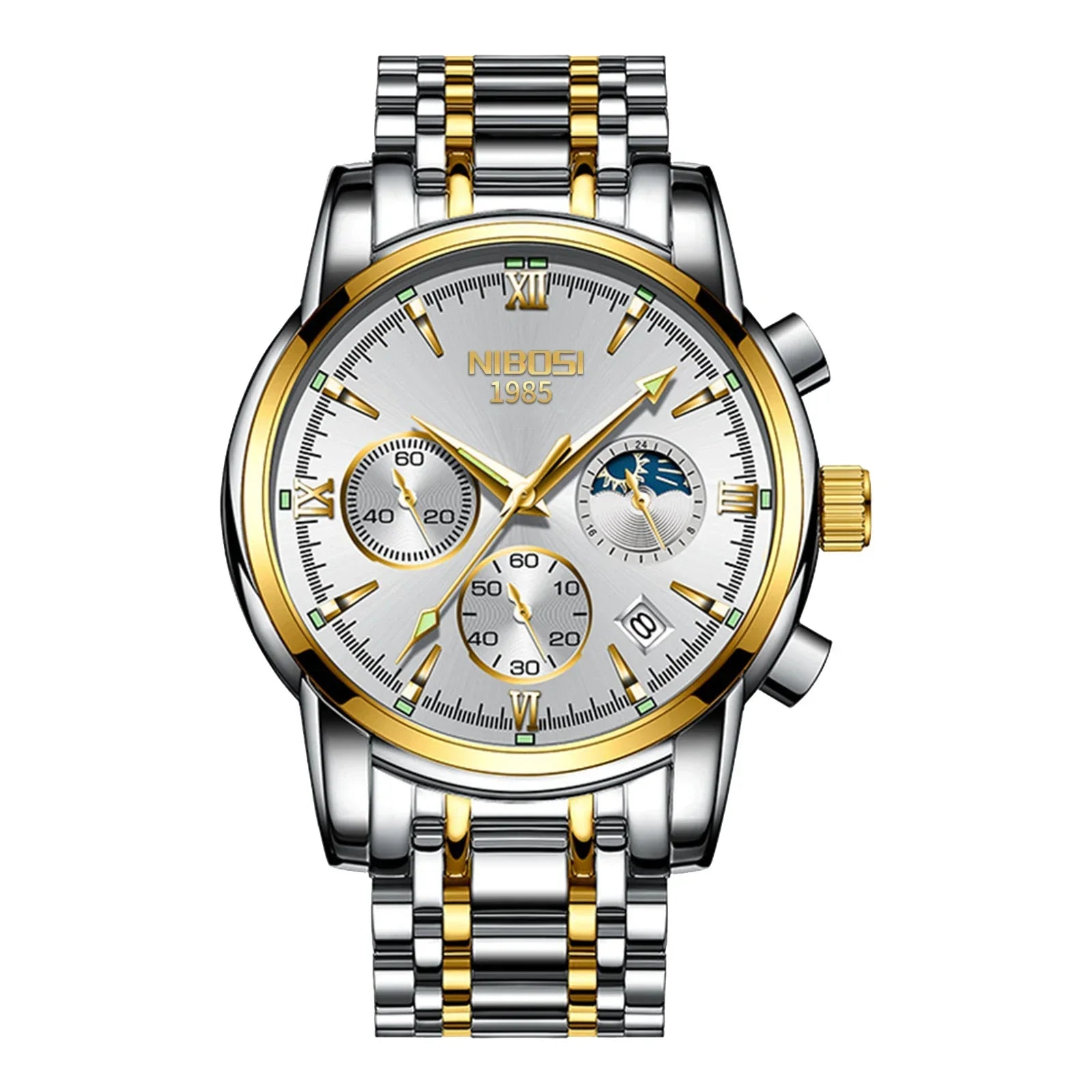 NIBOSI 2516 — Titan Edge Calendar Watch