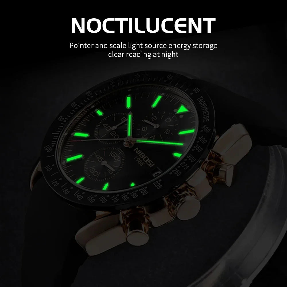 NIBOSI 2615 — Multifunctional Quartz Watch