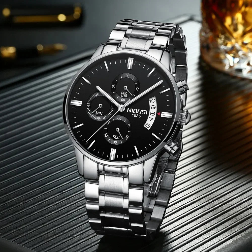NIBOSI 2309 — Luxury Quartz Chronograph Waterproof Watch