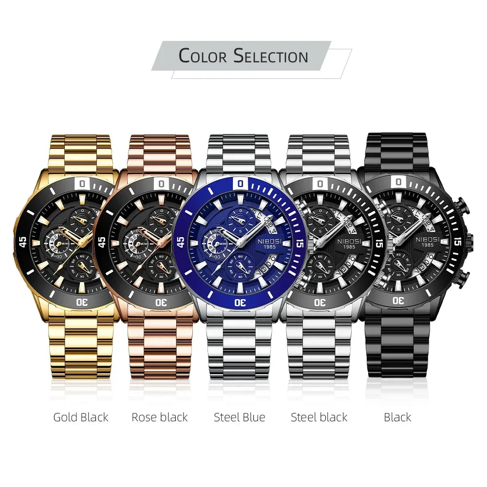 NIBOSI 2592 — Quartz Waterproof Watch