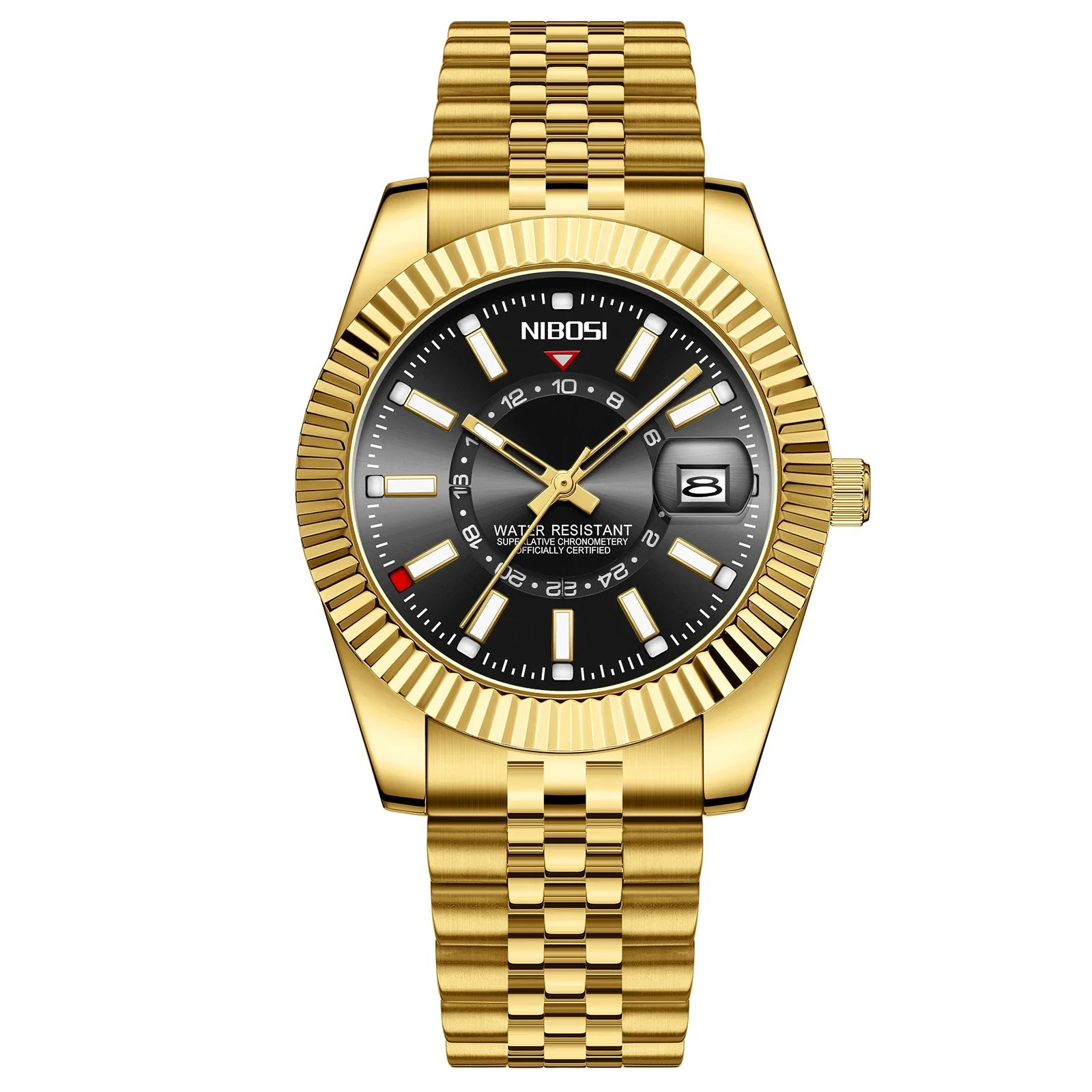 NIBOSI 2638 — Classic Fluted Men's Watch
