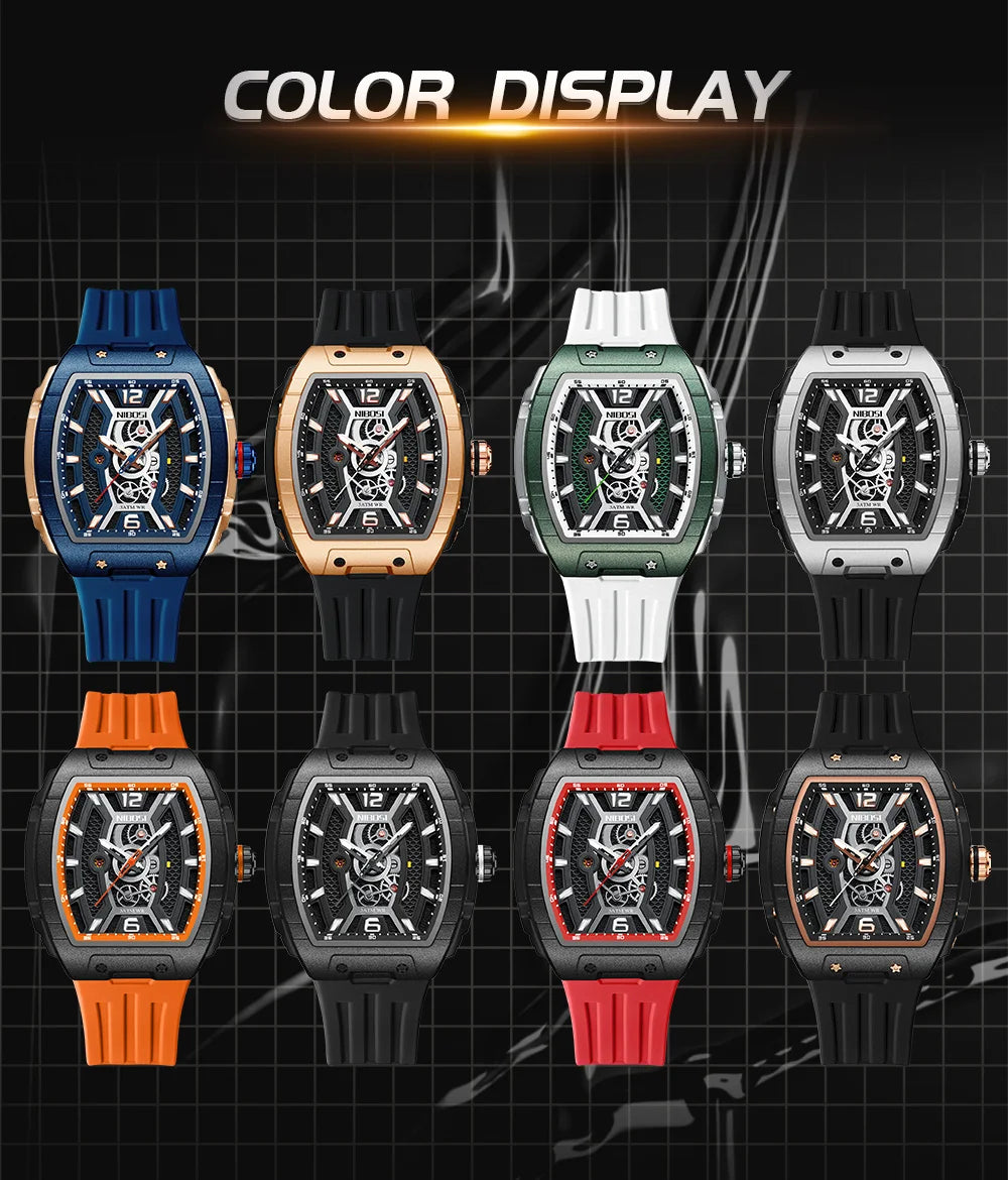 NIBOSI 2701 — Mach Curve Sport Watch