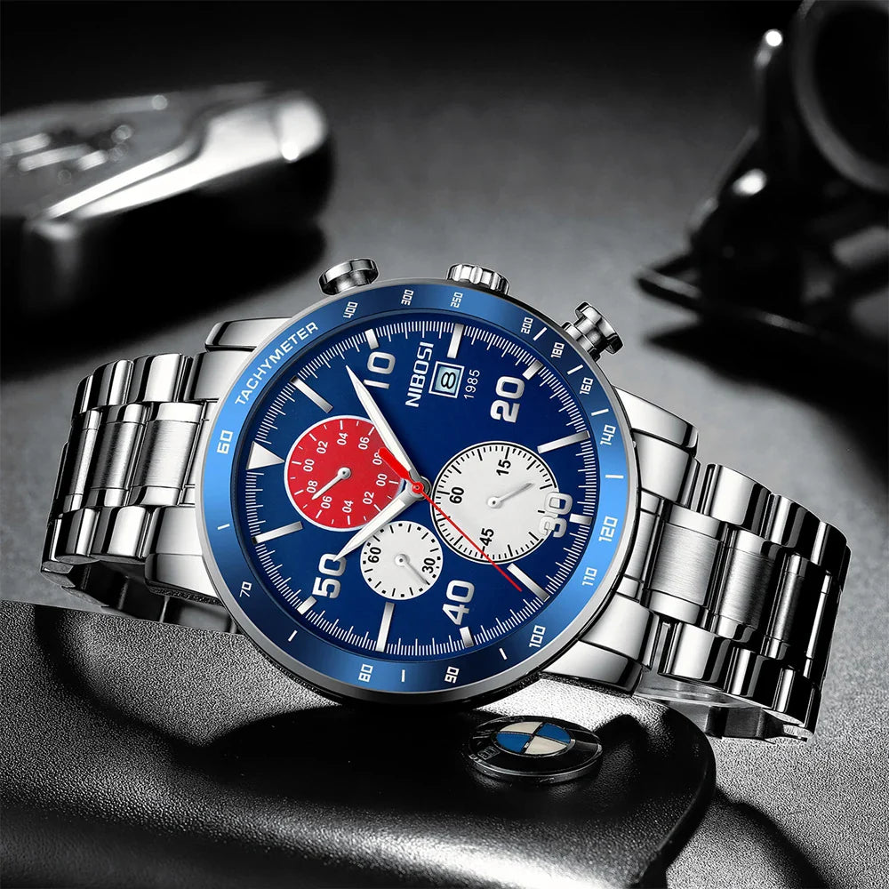NIBOSI 2380 — Sapphire Chronograph Men's Watch