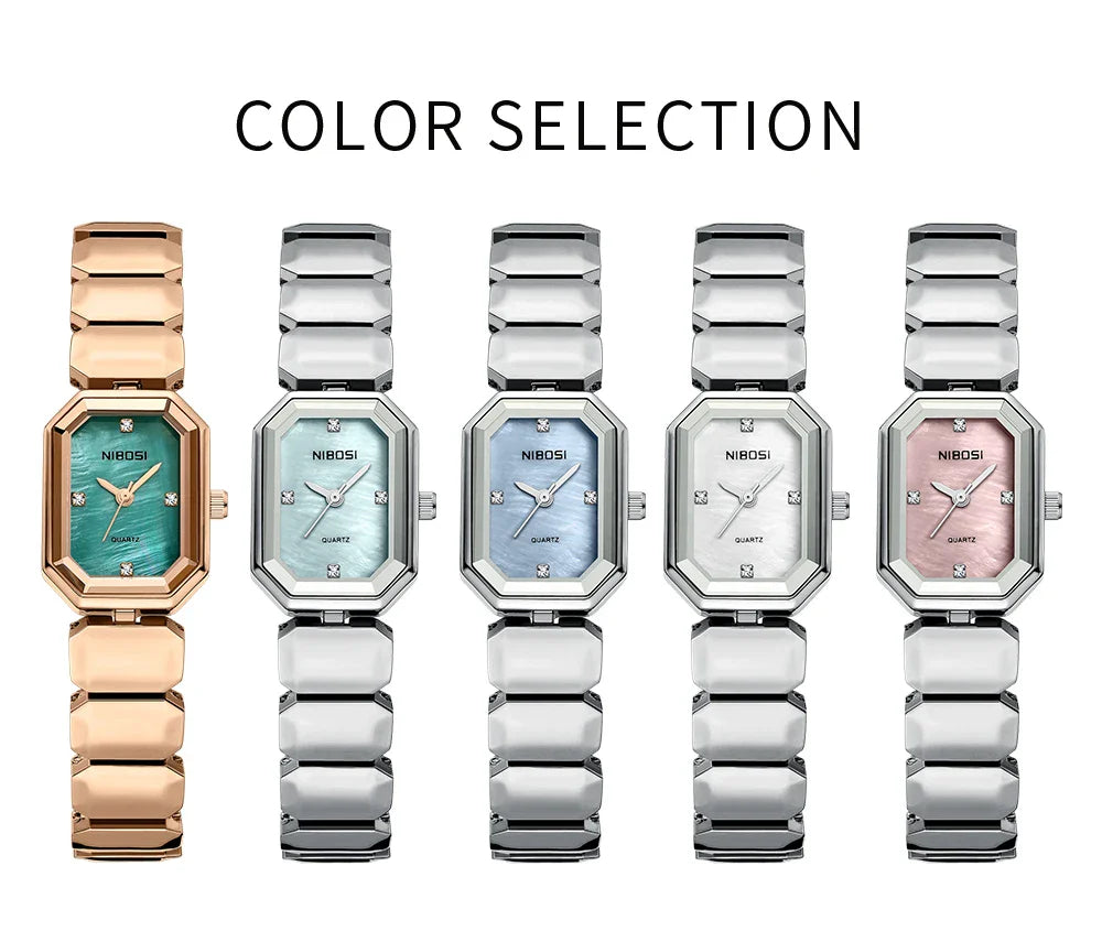 NIBOSI 2685 — Opaline Square Women's Watch