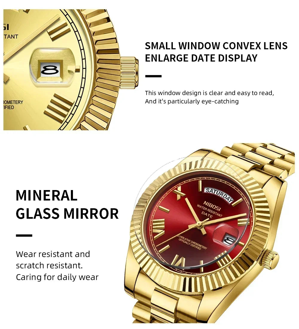 NIBOSI 2628 — Timeless Luxury Quartz Watch