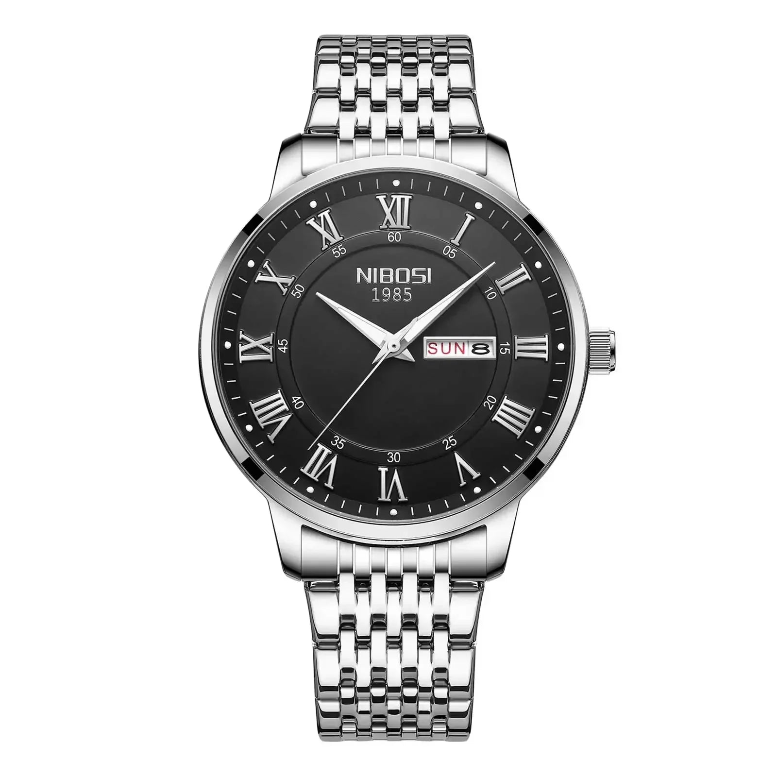 NIBOSI 2569 — Classic Roman Day-Date Watch