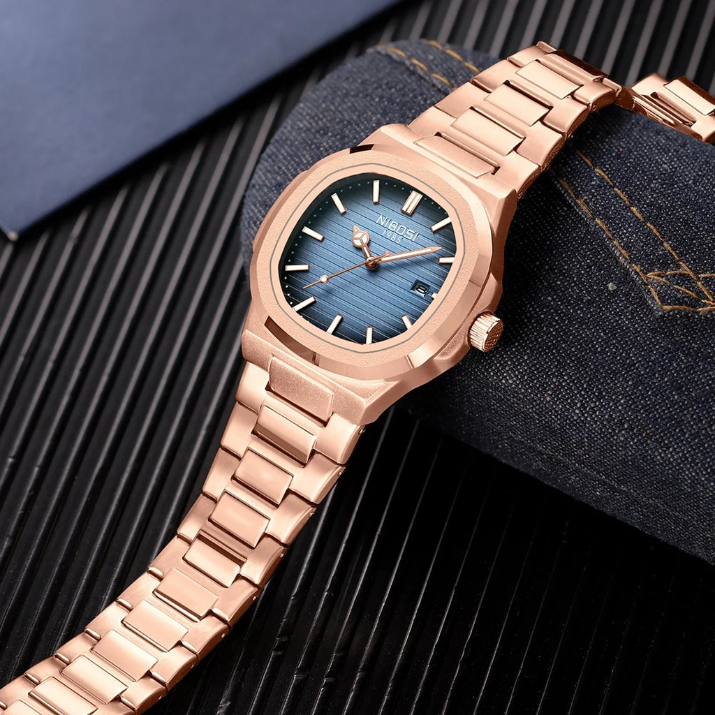 NIBOSI 2632 — Waterproof Stainless Steel Watch