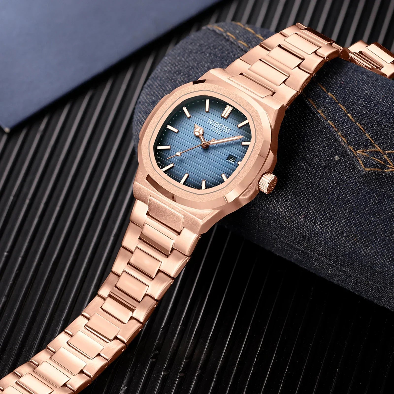 NIBOSI 2632 — Waterproof Stainless Steel Watch
