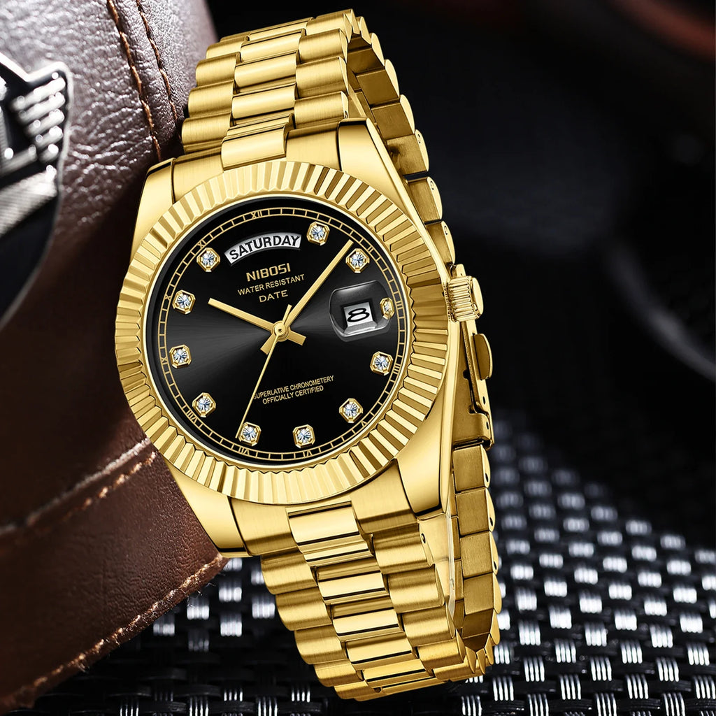 NIBOSI 2627 — Diamond Scale Quartz Watch