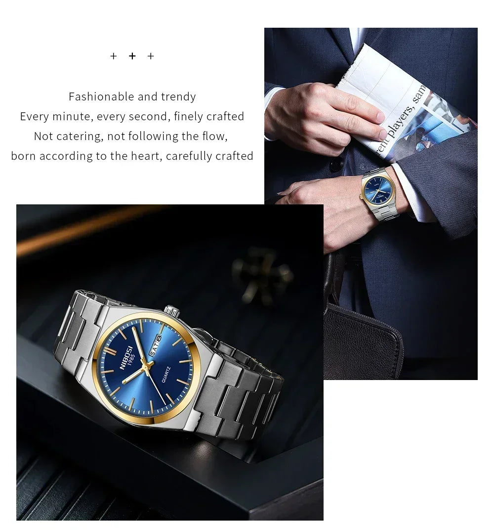 NIBOSI 2658 — Prestige Day-Date Watch