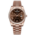NIBOSI 2708 Presidential Day-Date Watch