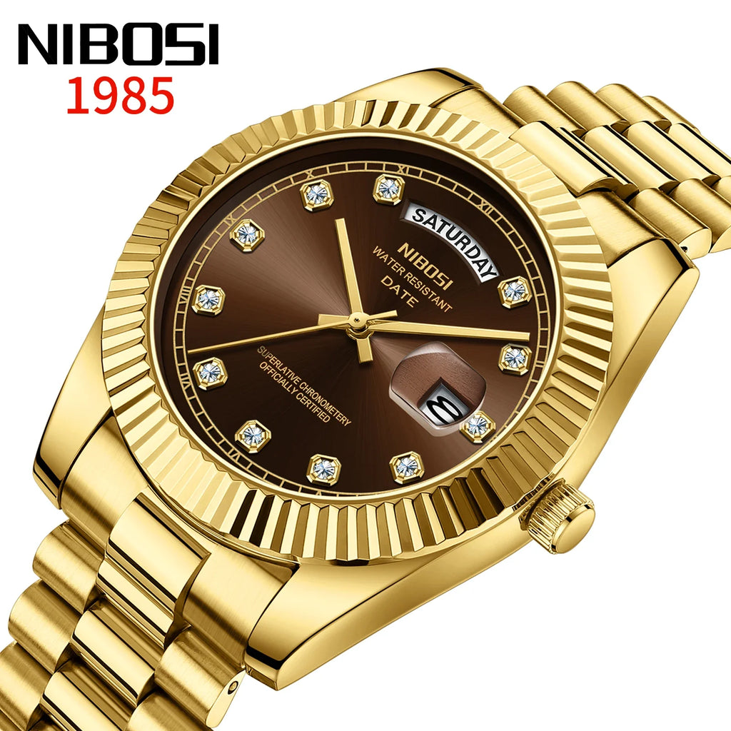 NIBOSI 2627 — Diamond Scale Quartz Watch